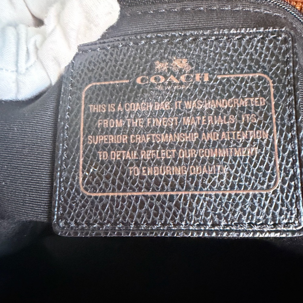 Coach City Zip Tote in light saddle brown leather. - Picture 13 of 16